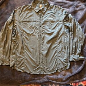 REI Men's Casual Button Down Shirt - Dark Gray